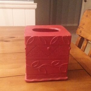 Red Decorative Tissue Box Cover